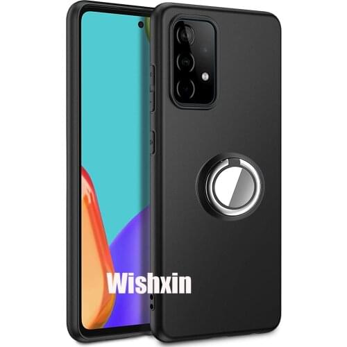 Case for Galalaxy A32 4G 5G Metal Ring Holder Soft TPU Cover On for Samsung Galaxy A52 A72 Funda Coque