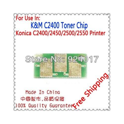 For Konica Minolta Magicolor 2400w 2430DL 2450 2480MF 2490MF Refill Toner Chip,For Konica 2400 2430 2450 2480 2490 Toner Chip