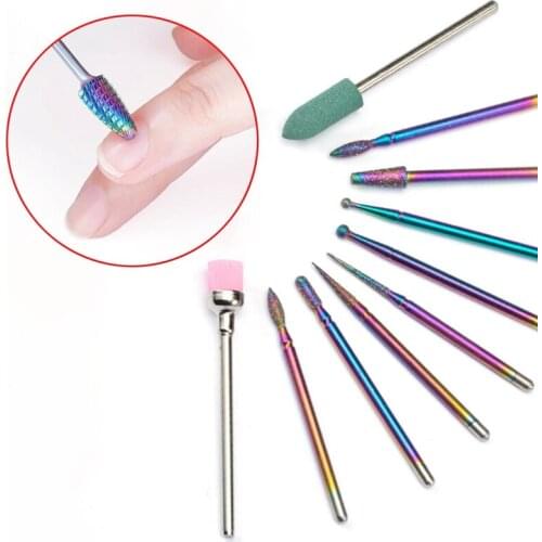 10pcs/set Electric Nail Drill Set For Manicure Nail Drill Bits File Grinding Head Pedicure Nail Accesorios Art Tool Kits