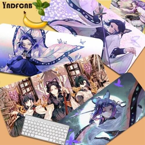 Demon Slayer Kochou Shinobu Gaming Player desk laptop Rubber Mouse Mat Size for Deak Mat for overwatch/cs go/world of warcraft