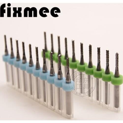 10pcs Coat Carbide 0.5-3.175 PCB Carbide Tools, CNC Cutting Bits, Milling Cutters Kit