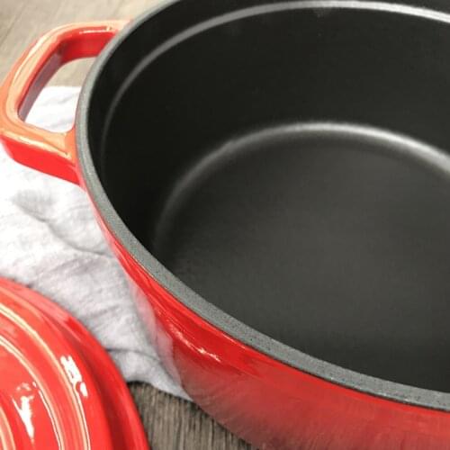 Thickened cast iron enamel pot stock pot enamel pot uncoated non-stick pot stock pot pig iron pot
