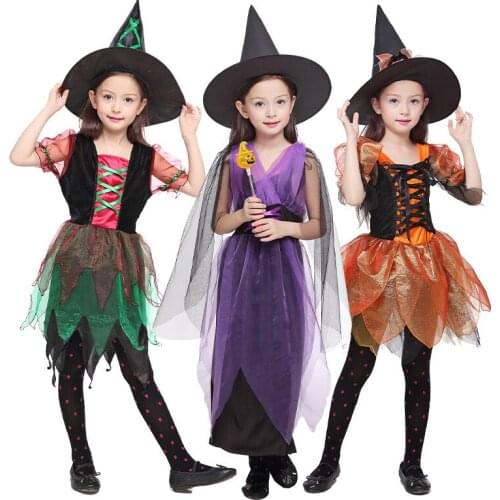 Halloween costume for kids baby girls children vampire witch costume girl cosplay Carnival Party princess fancy dress up clothes