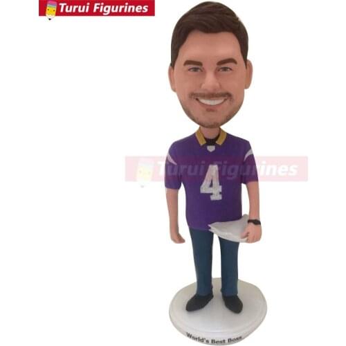 Custom Bobblehead Best Boss Personalized Gift Bobblehead Clay Figurines Birthday Cake Topper Husband Gift Boyfriend Gift Son Gif