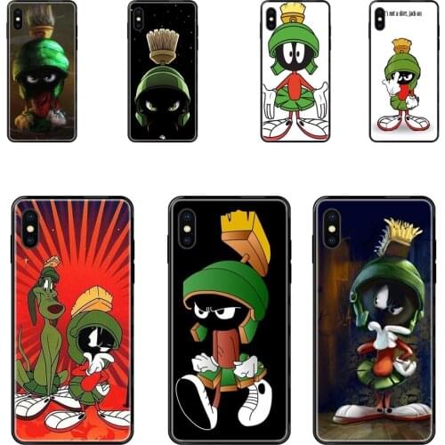 Cute Looney Tune Marvin The Martian Soldes Black Soft TPU Live Love Phone For Galaxy Note 4 8 9 10 20 Plus Pro J6 J600 J7 J730