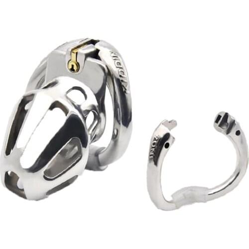 Male stainless steel long short Chastity cage Device metal penis ring lock BDSM slave bondage restraint sex toy for man