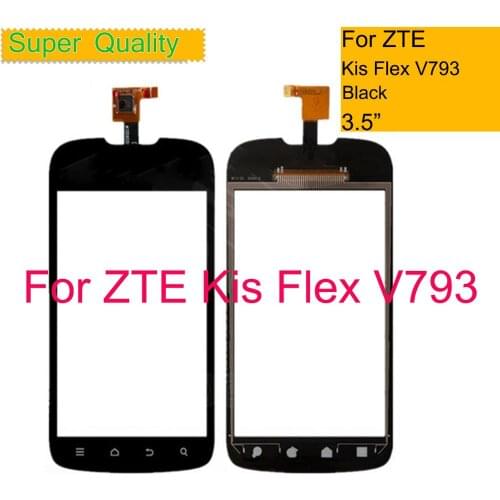 Original 3.5" For ZTE Kis Flex V793 Touch Screen Digitizer Sensor Outer Glass Lens V793 Touch Panel Replacement NO LCD