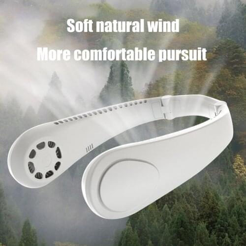 Bluetooth Neck Fan Portable USB Rechargeable Mute Sports Fans Outdoor Ventilador Summer Bladeless Bluetooth Fan Air Cooler