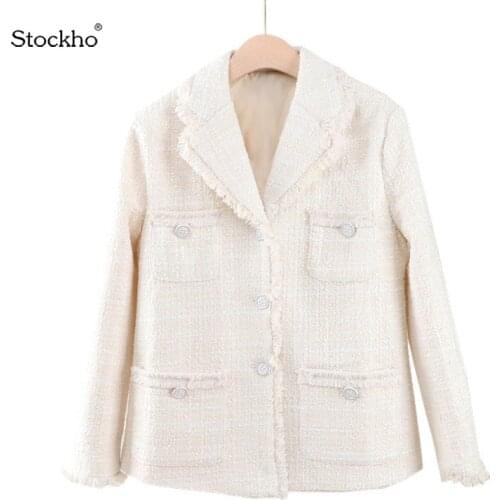 Женские твидовые пиджаки Stockho China At AliExpress