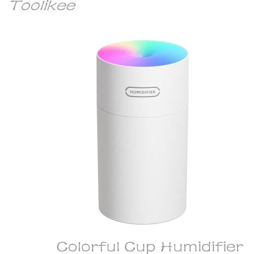 Toolikee 270ml Mini Colorful cup Air Humidifier for Home Essential Oil Diffuser Ultrasonic Aroma Cool Mist Maker Humidificador