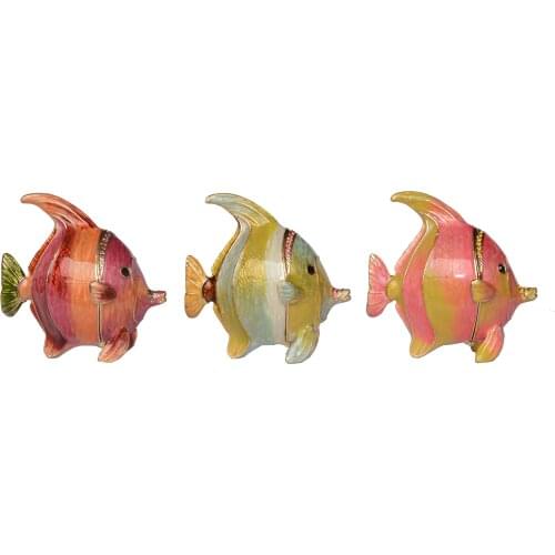 Tropical Fish Trinket Box Jewelry Container Ring/Necklace Holder Nautical Figurine Decoration Collectible Gift