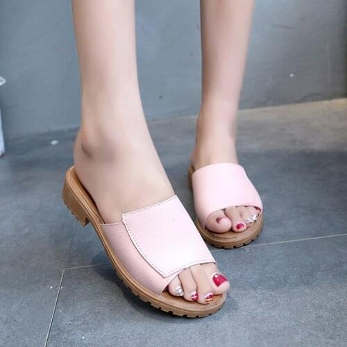 Women PU Leather Shoes Womens Summer Footwear Beach Sandals Female Sexy Soft Casual Slipper Sandals