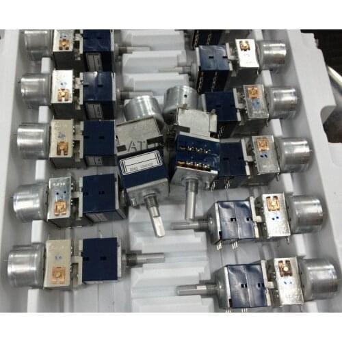 Japan ALPS RK27 100KAX2 Motorized Stereo Potentiometer Dual 100K 2-Gang HiFi Audio AMP Remote Volume Sound Control D Shaft