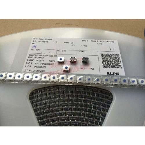 Japan ALPS waterproof and dustproof button touch switch SKRAA series soft glue 6*6*3.4 patch switch