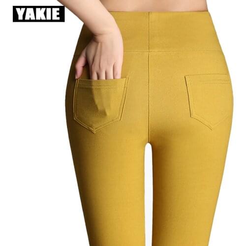 Plus Large Size S-5XL 2017 Summer Style Candy Color Pants Women trousers Ladies High Waist Elastic Pants leggings pantalon femme
