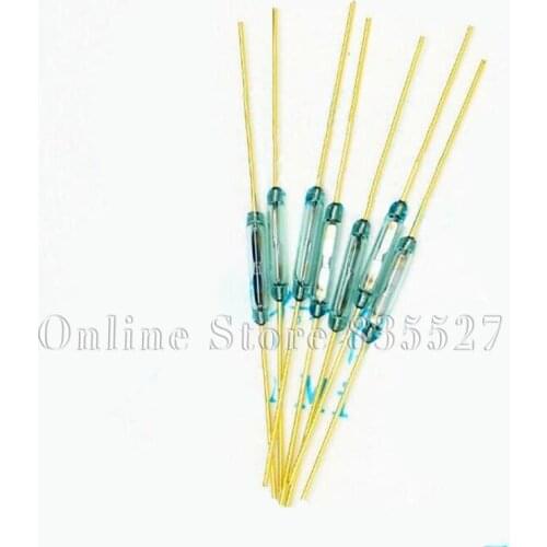 10pcs/lot 1.8*10MM normally open type MKA10110 dry reed pipe magnetically controlled magnetic induction switch