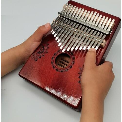 17 Key Kalimba Mahogany Thumb Piano Full Solid Wood Finger Piano Sanza Mbira Calimba Tuning keys Musical Instrument Accessories