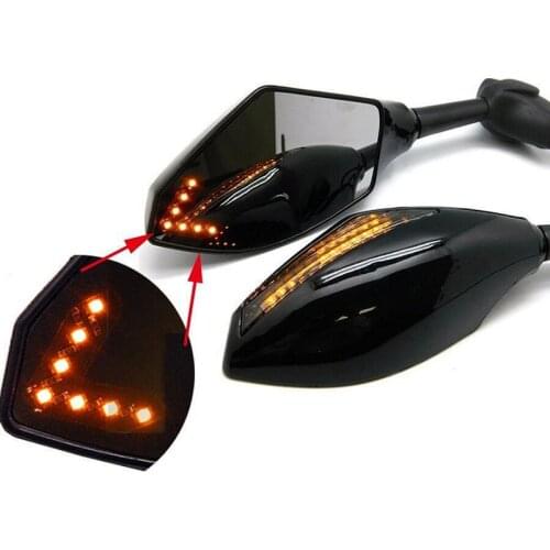 2pcs Clignotants Moto For Honda CBR 250 600 900 1000 RR LED Turn Signal Indicators Motorcycle Rearview Side Mirrors Retroviseur