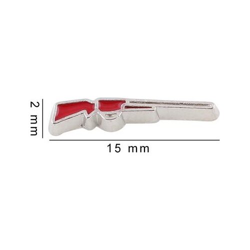 20PCS/lot Red Gun Floating Locket Charms Fit For Magnetic Memory Locket Fashion Jewelrys