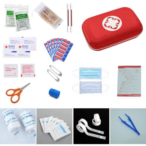 2021 Portable 16 Items/183pcs First Aid Kits EVA Bag Emergency Kit For Car Home Travel Outdoor Sports Survival Wound Treatment