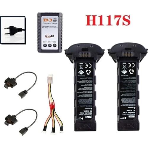 11.4v 3000mAh Battery With Charger / Propeller for Hubsan h117s Zino RC FPV Racing Camera Drones Quadcopter Parts 11.4V Battery