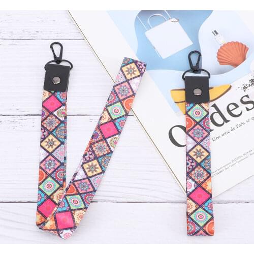 Bohemia Phone Holder Grip for Universal Neck Wrist Straps Lanyards for Keys Multi-function