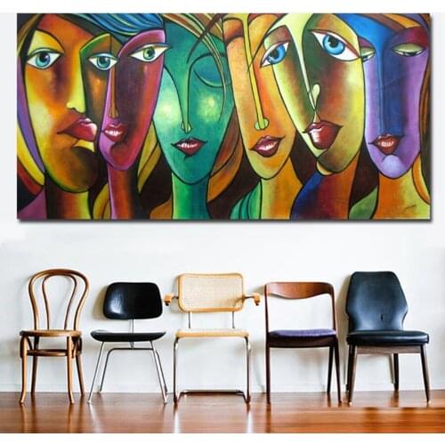 Large 5d art,Diamond Painting color woman face abstract Cross Stitch Kit Full Mosaic Diamond Embroidery crystal painting YG1319