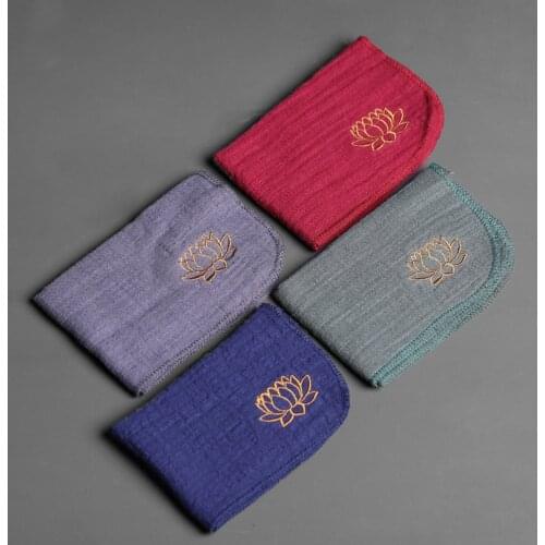 Tea pot tea cloth Japanese tea towel Cotton Linen water absorbing tea set towel cloth Zen embroidery tea ceremony tea napkin