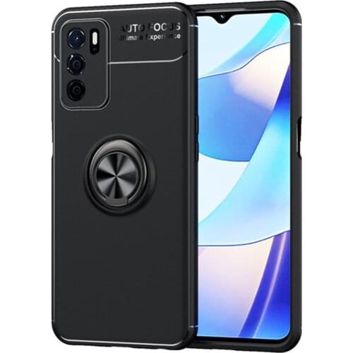 For Oppo A16 Case Luxury Ring Back Cover Soft ShockProof Silicone Case For OPPO A16 A 16 OPPOA16 Phone Cases