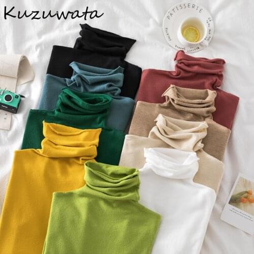 Женские трикотажные футболки Kuzuwata China At AliExpress