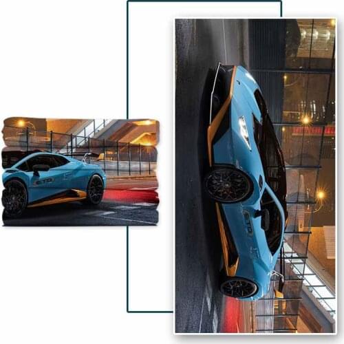 Microfine Square Beach Towel Car Printing Double-Sided Fleece Microfiber Can Be Customized