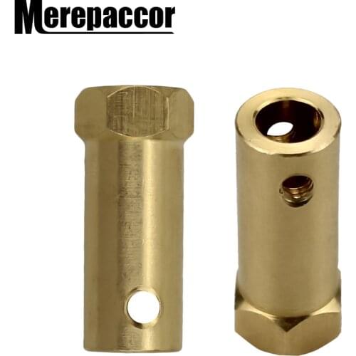 Brass Lengthened hexagonal coupling 3mm 4mm 5mm 6mm 7mm 8mm Motor Wheel Connector for 1/10 1/8 RC Car Wheels Tires Shaft