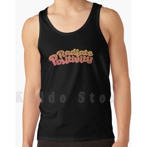 Radiate Positivity Gradient Colors tank tops vest sleeveless Radiate Positivity Retro Radiate Positivity Vintage Radiate