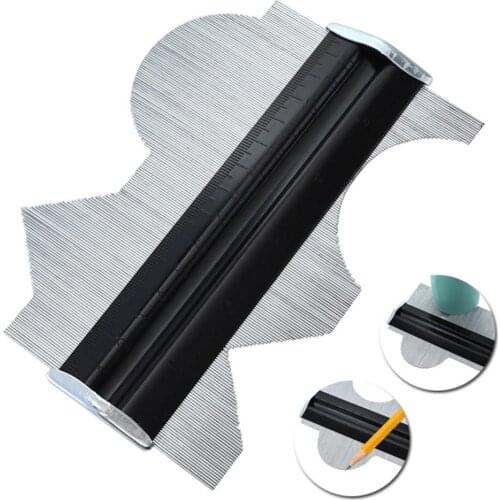 Stainless Steel Metal Profile Contour Gauge Template Tiling Skirting Laminate Profile Wood Ruler General Measuring Tools New