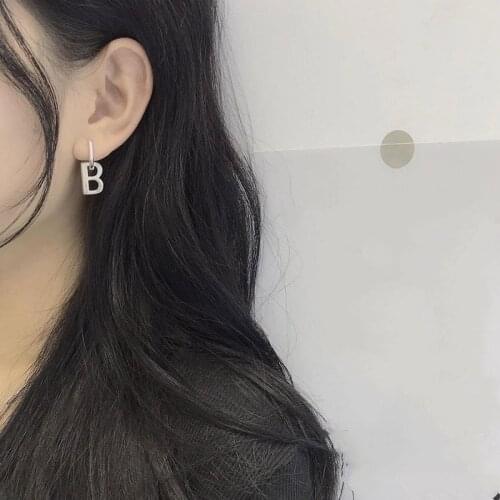 Miuoxion Vintage Letter B Earrings Fashion All-Match Personality Jewelry For Women Feature Namour Charm Gift All Seasons