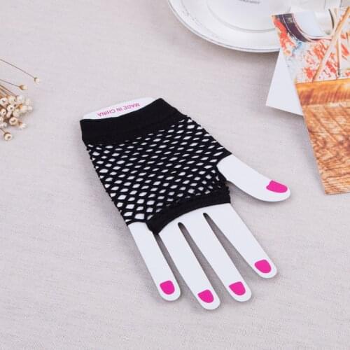 Fashion 9 Colors Bride Gloves Beauty Sexy Gilrs Short Fishnet Gloves Fingerless net Gloves Party Gloves Neon F0240