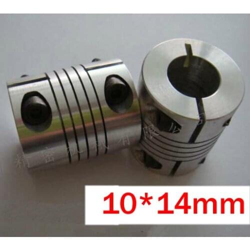 10pcs/lot 10x14mm CNC Motor Jaw Shaft Coupling 10mm to 14mm Flexible Coupler, 25mm OD 30mm length 25x30mm (D25 L30)