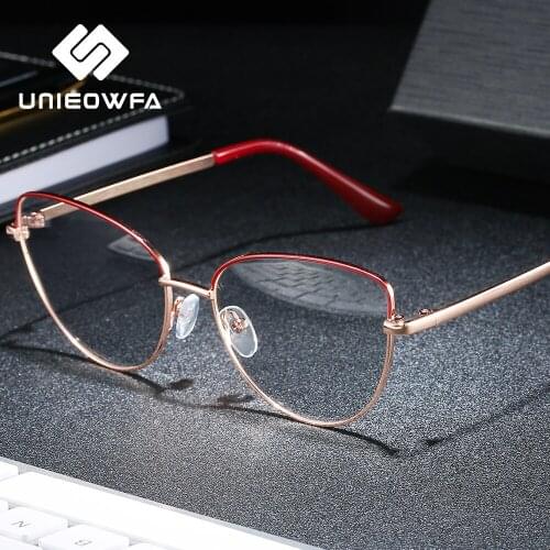Oversized Cat Eye Prescription Glasses Women Optical Myopia Eyeglasses Women Bifocal Progressive Eyewear Photochromic 1.74 Lens