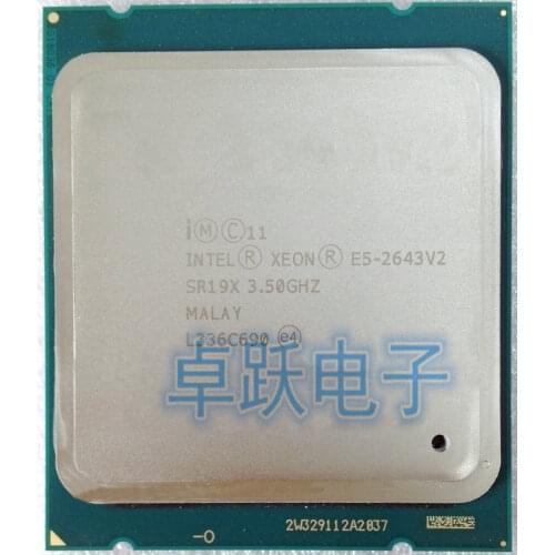 E5-2643 V2 Original Intel Xeon E5-2643V2 CPU 6-cores 3.50GHZ 25MB 22nm LGA2011 E5 2643V2 processor free shipping