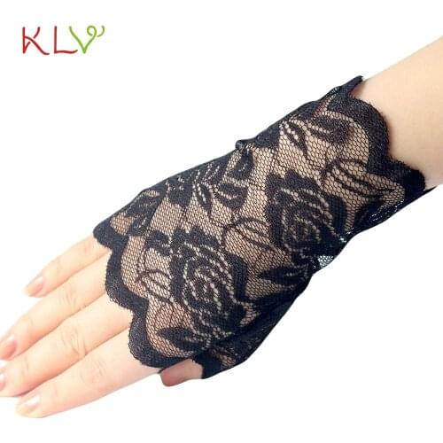 Gloves Women Men Sexy Vintage Fingerless Lace Short Mittens for Autumn Winter Female Gloves Mittens Handschoenen 18Nov1