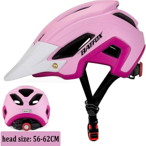 Cycling helmet road bike men women casco MTB Mountain Bike Helmet with visor Pink Ultralight Bicycle helmet capacete ciclismo