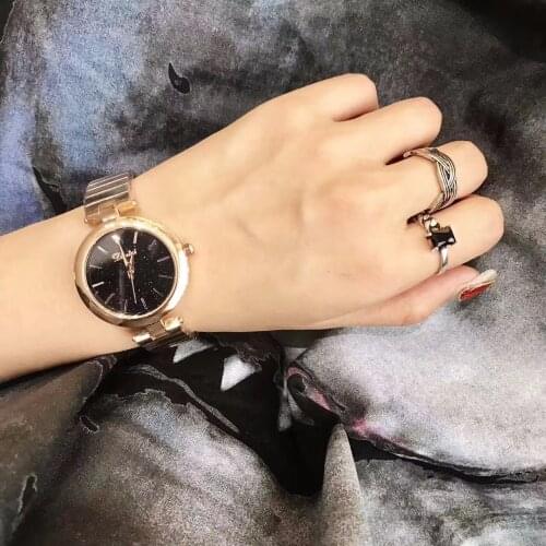 Cool Simple Neutral Watch Mysterious Kyanite Face Women Watches Steel Bracelet Wristwatch Quartz Reloj Religio Montre femme W153