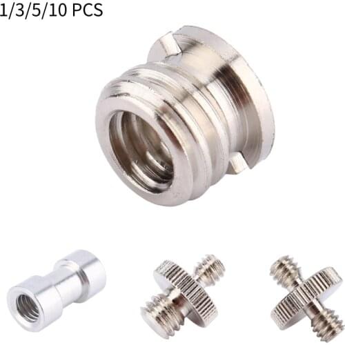1/3/5/10 Pcs 1/4 inch Female to 3/8 inch Male Convert Screw Standard Adapter for Tripod Cameras Ball Head Light Stands Monopod