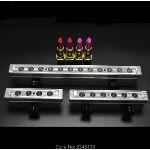 1Set 12.1mm Lipstick Aluminum Mold, Polished DIY Lip Balm Mold, 4Holes/6Holes/12Holes Hard Aluminum Lip Rouge Filling Mold