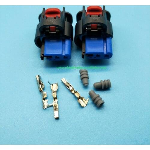 2 PCS 3pin Auto Electri wire harness plugIgnition coil plug plastic connector 1-2296695-1