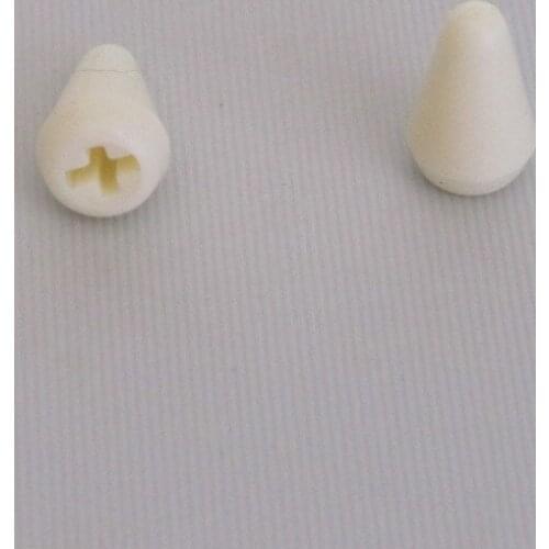 2pcs ST Pickup Switch Tip Knob USA&Imp Size Cap for ST Parchment