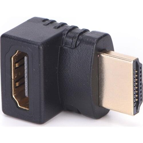 1PC 90 Degree HDTV 1080P HDMI Cable Connector HDMI V1.4 Right Angle A Male To HDMI V1.4 B Female Adapter
