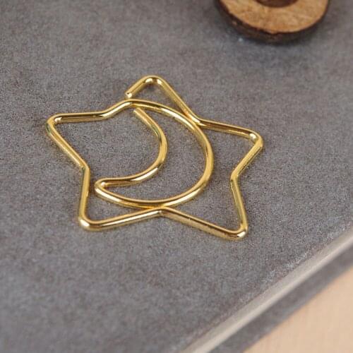 5Pcs/lot Star Moon Folder Planner w45 Escolar Folder for Book Student Supply Creative Cute Papelaria Paper Clip