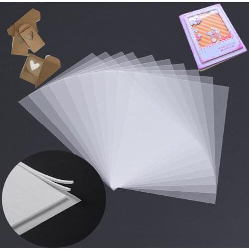 50Pcs/lot Useful Transparent Clear Plastic Window Sheets 11X16Cm for Shaker Cards Making Match Double-Sided Adhesive Foam Strips