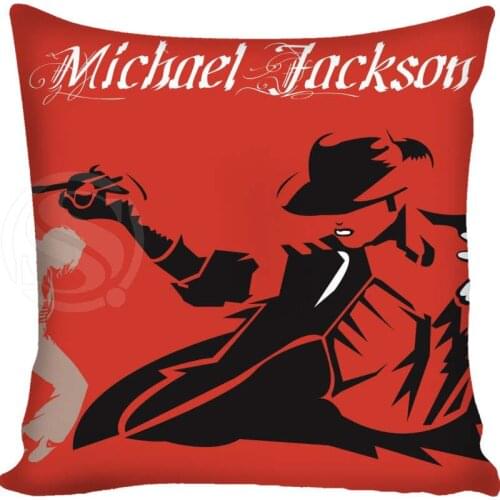 Custom Pillow Case Michael Jackson Pillowcases zipper 35x35cm 40x40cm 45x45cm 60x60cm two sides Custom your image